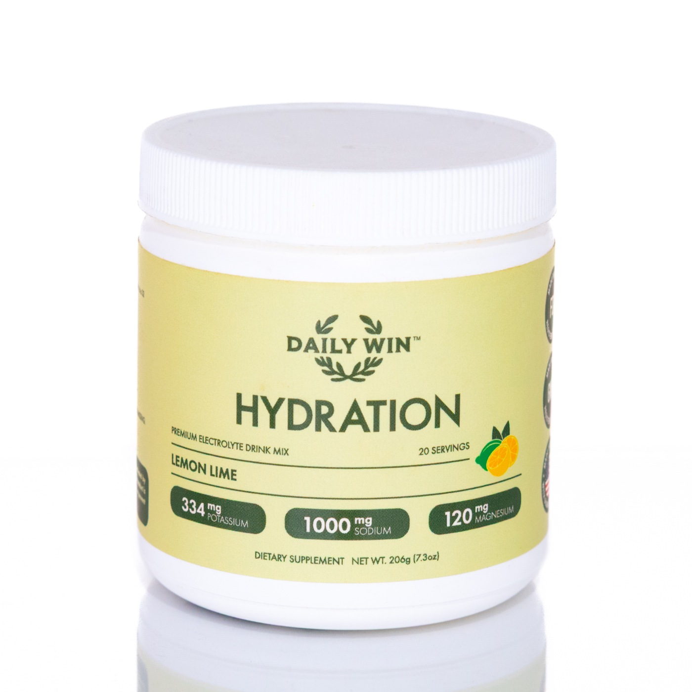 Daily Win Lemon Lime electrolyte tub, 20 servings